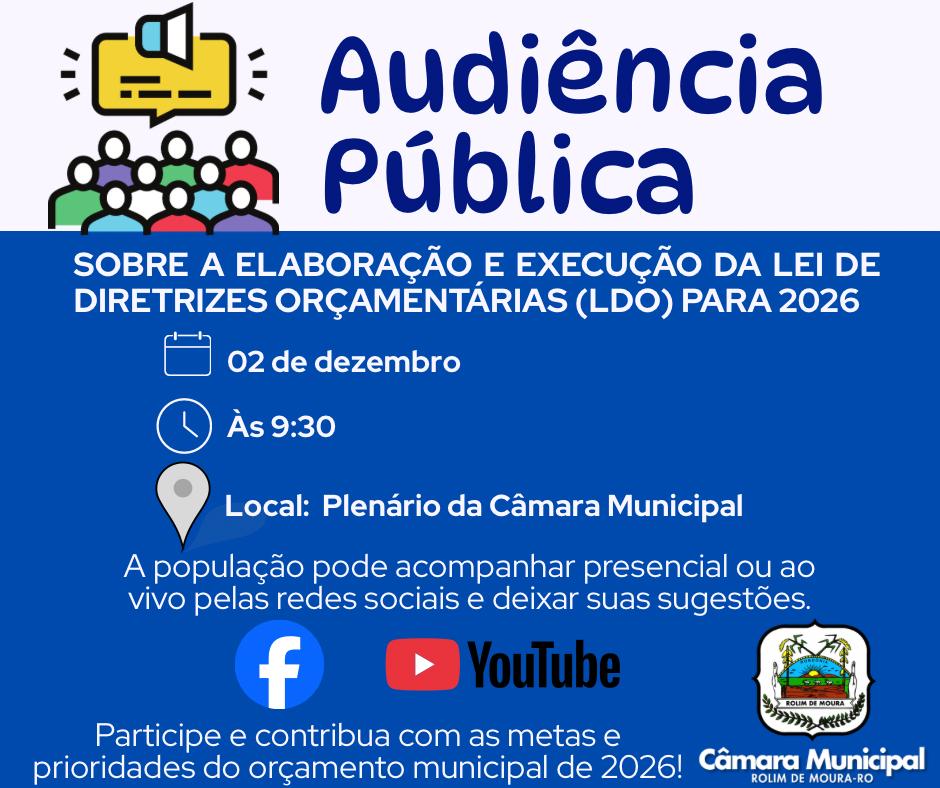 📢 Audiência Pública – LDO 2026