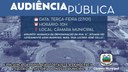 Câmara Municipal convida população para Audiência Pública que discutirá a alteração do nome da Rua “A”localizada no Loteamento Assis Barroso 