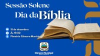 CONVITE – SESSÃO SOLENE EM HOMENAGEM AO DIA DA BÍBLIA
