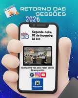 RETORNO DAS SESSÕES LEGISLATIVAS – 2026